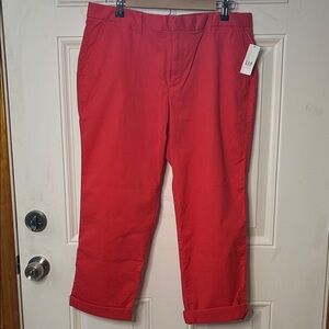 NWT GAP Slim City Cropped Coral Pants